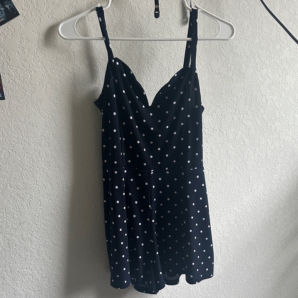 Aeropostale Black and White Polka Dot Mini Dress
